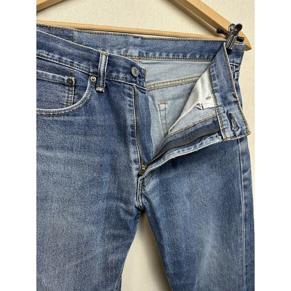 Levi's 505 Regular Fit Straight Leg Blue Jeans 90s Men's 34x32 (34x30) Grunge - Picture 7 of 15